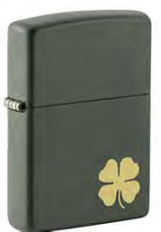 499 ZIPPO ZIPPO Four Leaf Cloverпокрытием Green Matte 499 ZIPPO ZIPPO Four Leaf Cloverпокрытием Green Matte