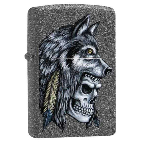 499 ZIPPO ЗажигалкаWolf Skull с покрытием Iron Stone™ 499 ZIPPO ЗажигалкаWolf Skull с покрытием Iron Stone™