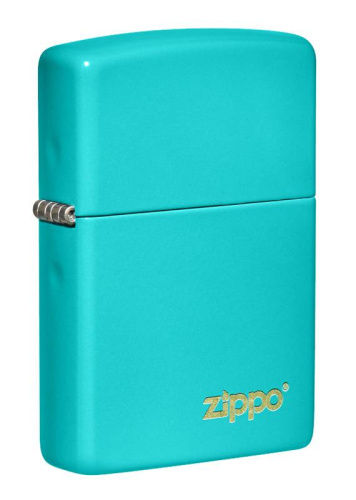 Зажигалка Classic Flat Turquoise ZIPPO Logo Зажигалка Classic Flat Turquoise ZIPPO Logo