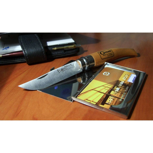 504 Opinel №8 VRI Folding Slim Beechwood фото 6